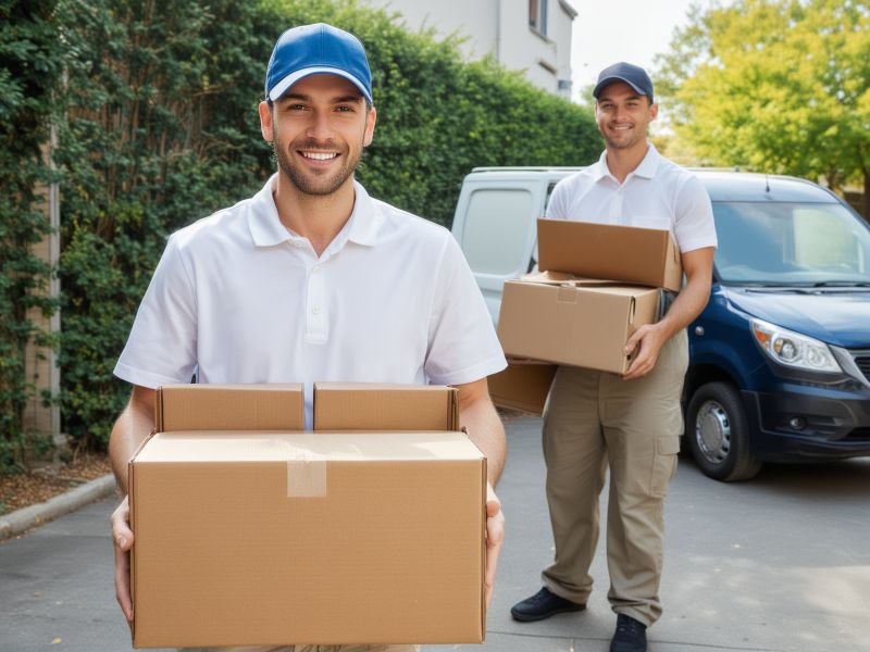 Professional pickup and delivery service team