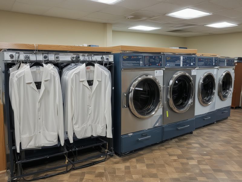 Modern professional dry cleaning equipment at Capitol City Cleaners facility