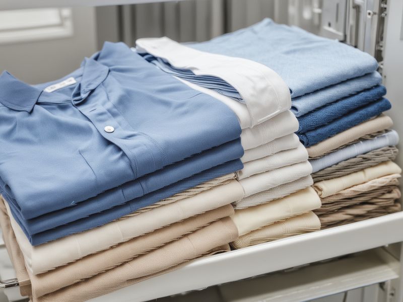 Professional textile sorting and pre-treatment process at cleaning facility