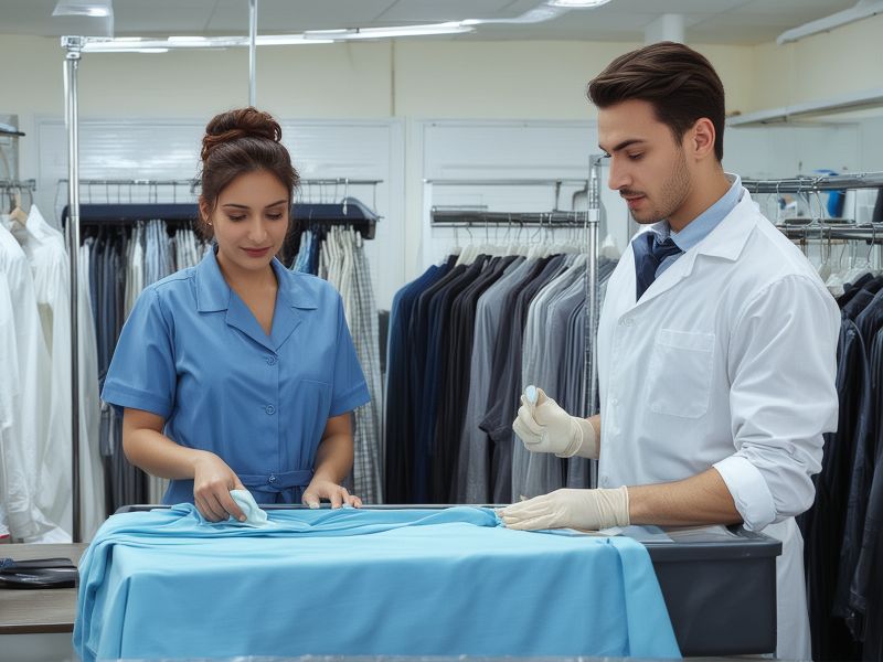 Kora Simon, founder of Capitol City Cleaners, in the early days of the business